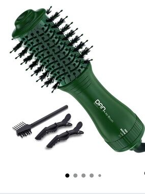DAN Hot Air Oval Blow Dryer Brush & Volumizer 3 Heat/Speed Settings GREEN New
